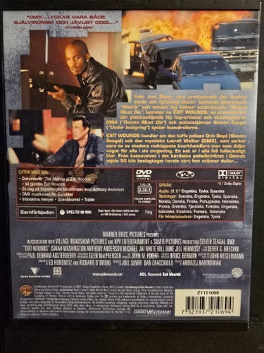 Exit Wounds DVD med Steven Seagal och DMX Snapcase