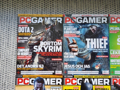 *UTFÖRSÄLJNING* 8 nr av PC Gamer från 2013-2014