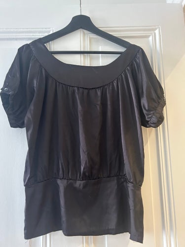b.young svart blus, storlek L