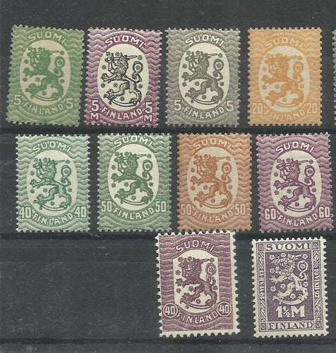 1932.- Finland -MNH/** - Finnish Lion - mix