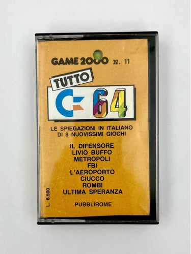Original Game 2000 Nr 11 Tutto Commodore 64 Spelkasett Pubblirome Spel