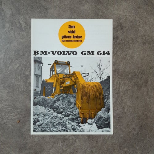 BM-Volvo GM 614 Traktorgrävare - Broschyr