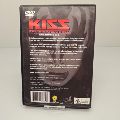 Kiss Satanik Kreatures interviews - DVD-musik, Ingen text, Fint skick