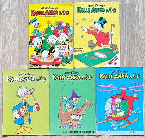 Kalle Anka & C:o - Diverse Årgångar 1963-70, 5 st.