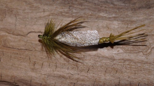 Flugor 5st. Danica Mayfly Oliv Sjösandslända Krok 14