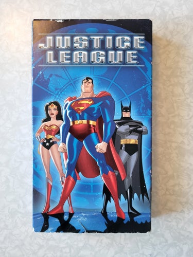 Justice League animated series / VHS-Kassett, 2002 / Mycket Bra Skick