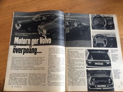Motor Nr 26 1977 Toyota ,Volvo 244 DL mot Opel Rekord,Gotland,Milijonmiss Volvo