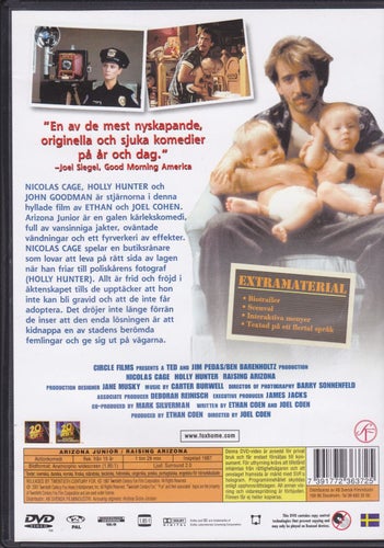 DVD / Arizona Junior / Nicolas Cage, Holly Hunter / Nyskick