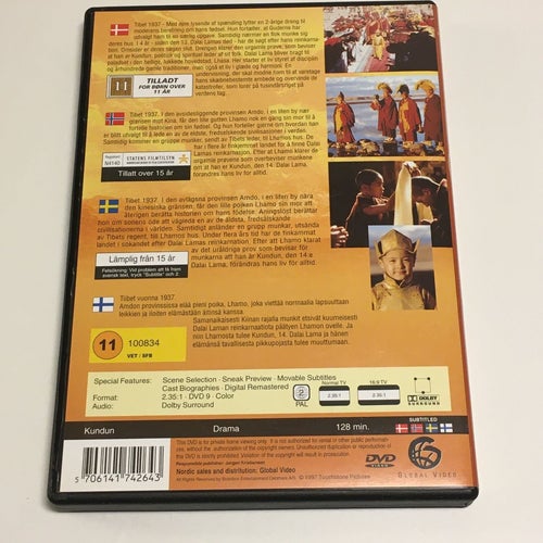 Kundun (1997 av Martin Scorsese). Beg. DVD