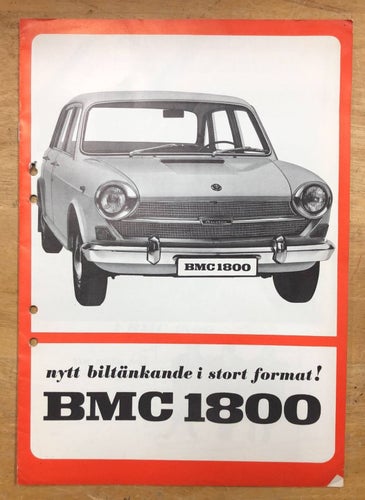 Försäljningsbroschyr BMC 1800