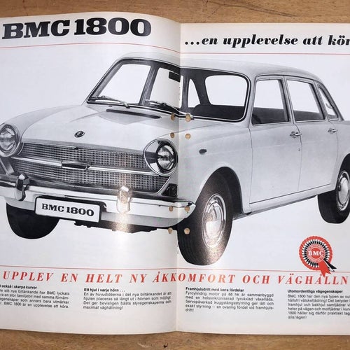 Försäljningsbroschyr BMC 1800