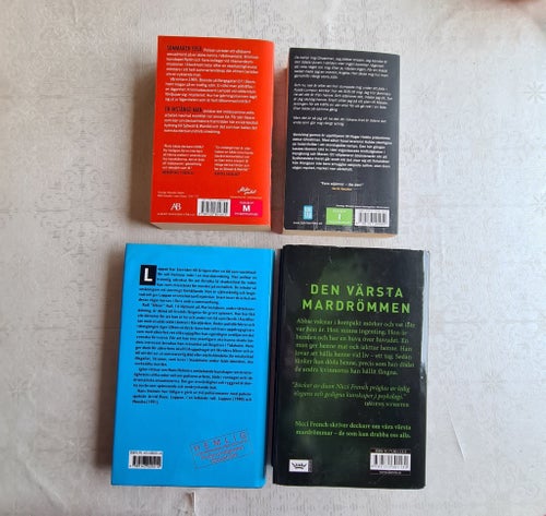 3 stycken Deckare och 1 stycke polisroman