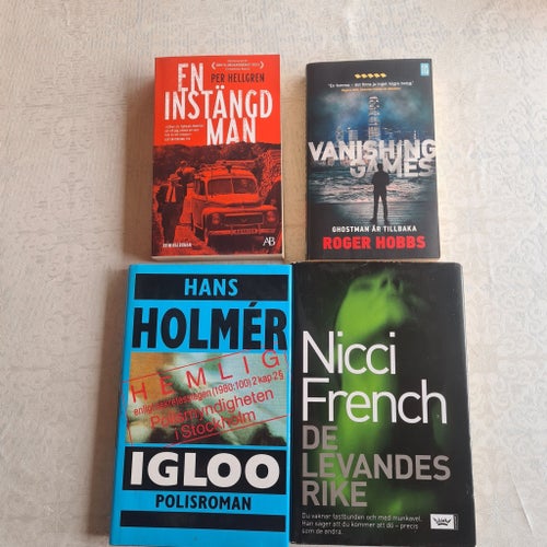 3 stycken Deckare och 1 stycke polisroman