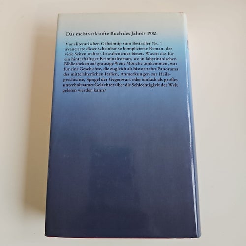 Umberto Ecos roman "Der Name der Rose" från 1982 på Tyska.