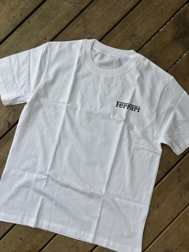 Charles Leclerc Monaco formel 1 Ferrari vit t-shirt, storlek S