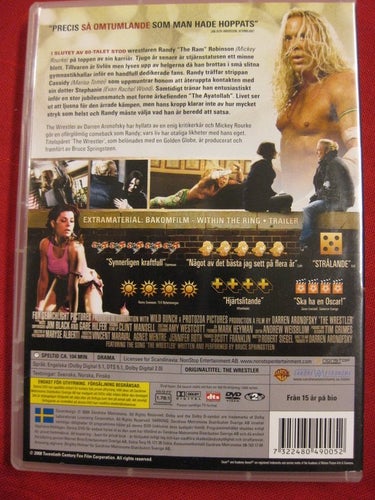 THE WRESTLER - MICKEY ROURKE, MARISA TOMEI - PRISBELÖNAT DRAMA - DVD