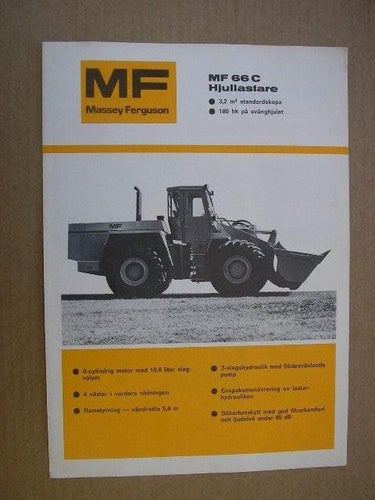 Försäljningsbroschyr MASSEY-FERGUSON MF 66 C Hjullastare