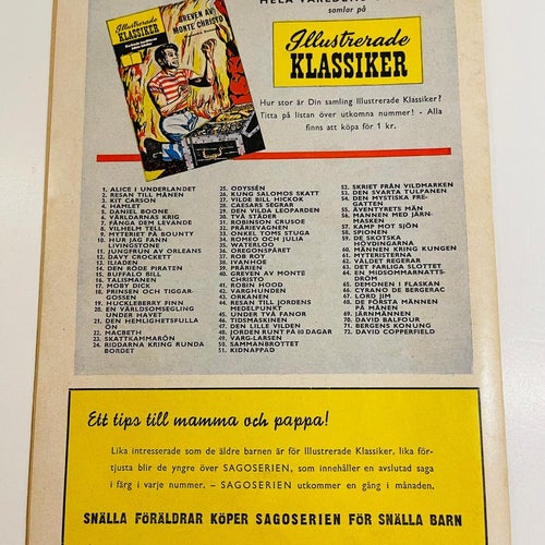 Illustrerade Klassiker Nr 70  - Första Utgåvan !