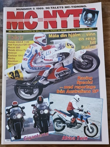 MC-Nytt / Nr 5 - 1989 / Harley Davidson Motorcycle Magazine