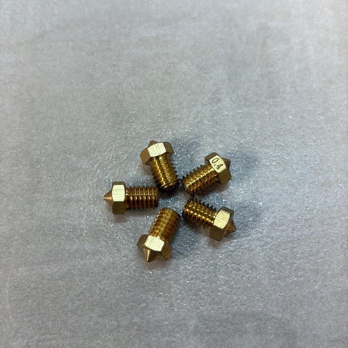 5 st 3D-skrivarmunstycken i mässing 0,4 mm