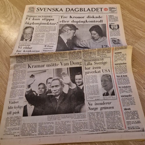 Svenska Dagbladet Tidning från 1974