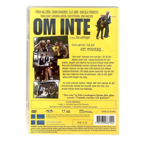 Om Inte - DVD 2001 - Svensk drama komedi av Ella Lemhagen