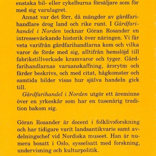 Göran Rosander "Gårdfarihandel i Norden"