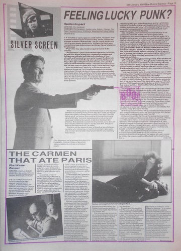SUDDEN IMPACT (CLINT EASTWOOD) , FIRST NAME: CAREN, DREAM FLIGHTS, RECENSION '84