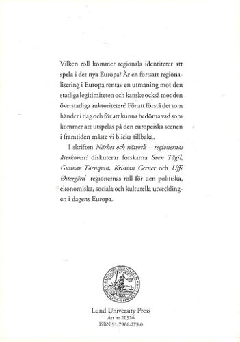 Närhet och nätverk- regionernas återkomst?