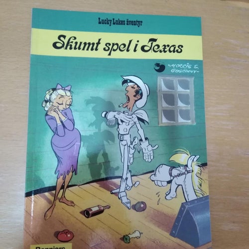 Lucky Lukes äventyr- skumt spel i Texas. printed 1976. Good plus