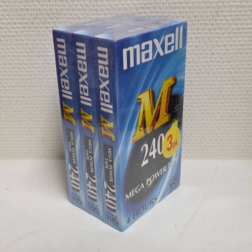 3 st Maxell E-240 M kassettband NYA oöppnade