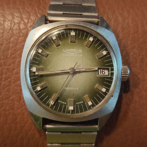 Lincoln Compressor Incabloc Schweizisk klocka med datum