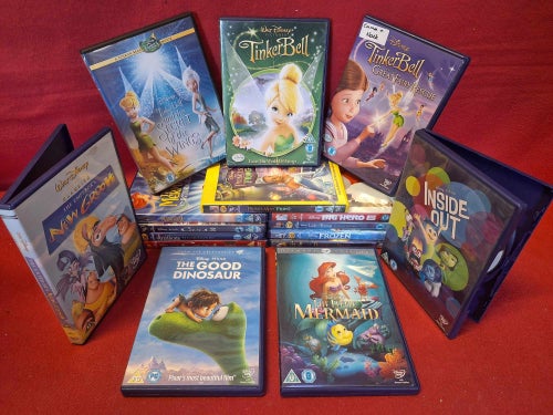 LAGERRENSNING - DISNEY TINKERBELL / LITTLE MERMAID mfl PAKET [OLIKA SKICK] DVD