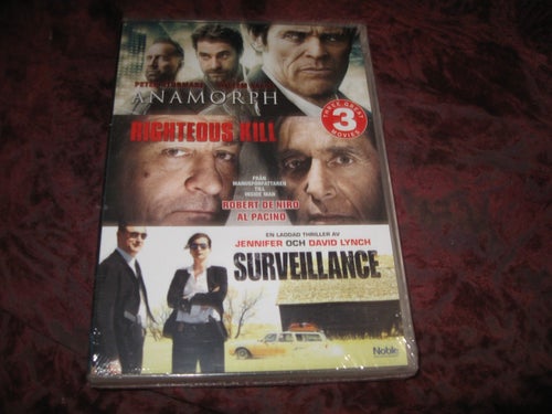 3 ST DVD FILMER (ANAMORPH + RIGHTEOUS KILL + SURVEILLANCE) 3-DISC DVD NY INPLAST