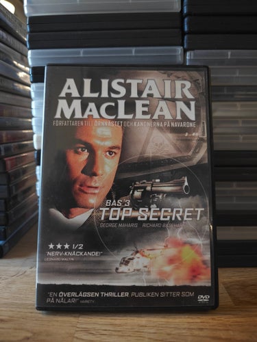 Alistair MacLean - Bas 3 Top Secret (The Satan Bug) - Svensk DVD, OOP