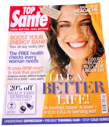 Top Sante magazine September 2009-English health/lifestyle issue-NEW-Weight 278g