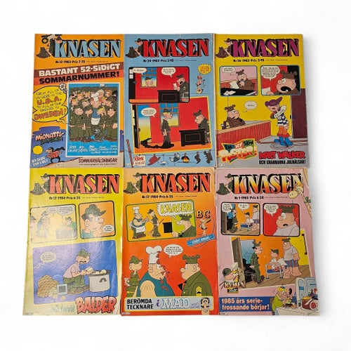 Knasen Serietidningar - 12 st 1983-1987