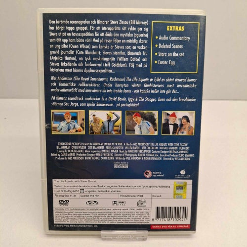 The Life Aquatic - Bill Murry - Region 2, DVD-Film, Svensk text, Fint skick