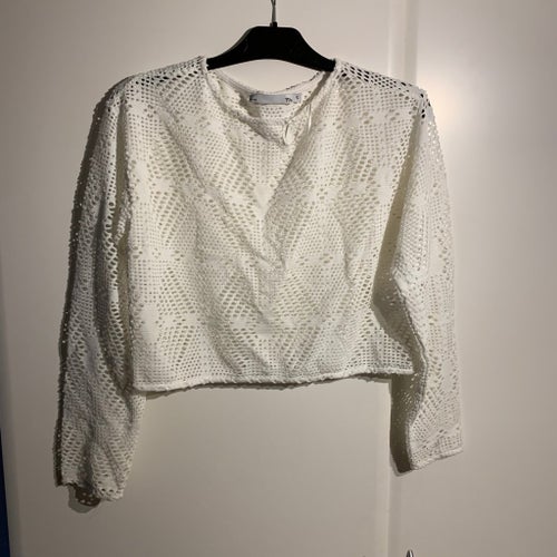 157 vit blus, storlek S