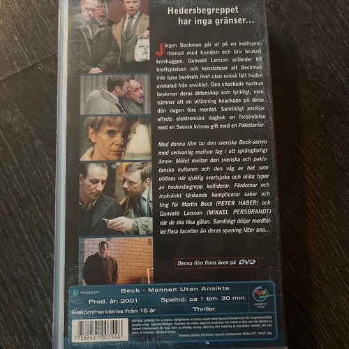 Beck - Mannen Utan Ansikte (VHS)