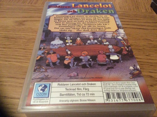 Riddaren Lancelot och Draken VHS svensk tal NY inplastad kassett