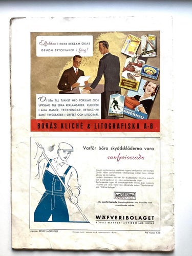 Boråsjulen 1940 Jultidning Tidning Nostalgi Jul Borås Reportage Vintage