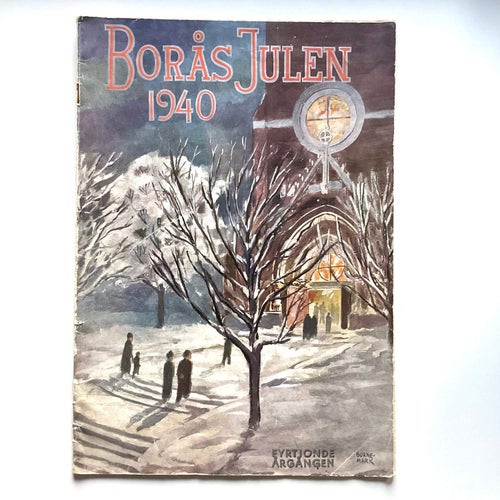 Boråsjulen 1940 Jultidning Tidning Nostalgi Jul Borås Reportage Vintage