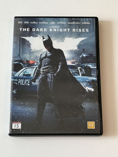The dark knight rises (Christian Bale & Tom Hardy, 2012). Beg. DVD