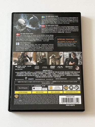 The dark knight rises (Christian Bale & Tom Hardy, 2012). Beg. DVD