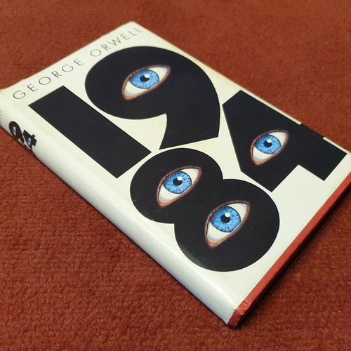 1984 av George Orwell, utgiven år 1984, Klassiker, mycket fin inlaga.