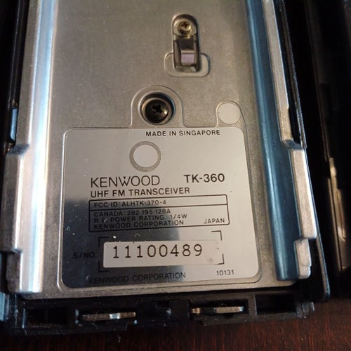 Kenwood TK-360 UHF FM Transceiver