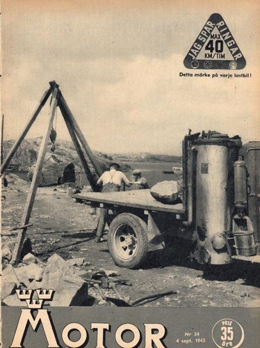 Motor 1943-34 Västkust Båtar..Husaby..Lådbil Race Södertälje