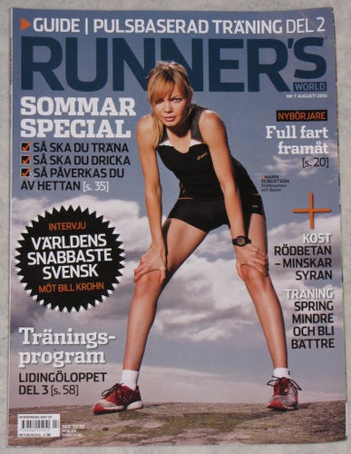RUNNER'S WORLD tränings tidning nr 7 2010 löpning nybörjare SOMMAR SPECIAL kost