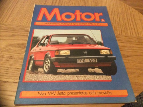 Motor Nr 19 1980 Nya VW Jetta,Audi Coupe,Escort,VOLVO 1981 modeller
